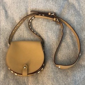 Rebecca Minkoff tan/nude studded cross body bag